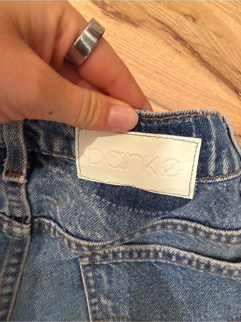 PARKE Denim Crossover Skirt - Picture 6 of 6